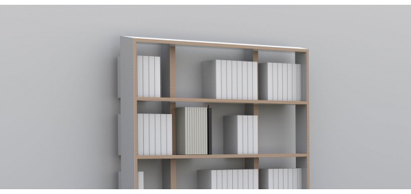 Bibliothèque suspendue étagère range livre design Wallbook