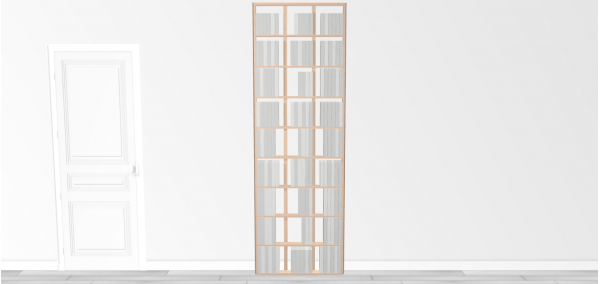 Bibliothèque bois WallBook Tout Bouleau - 80x238,5cm
